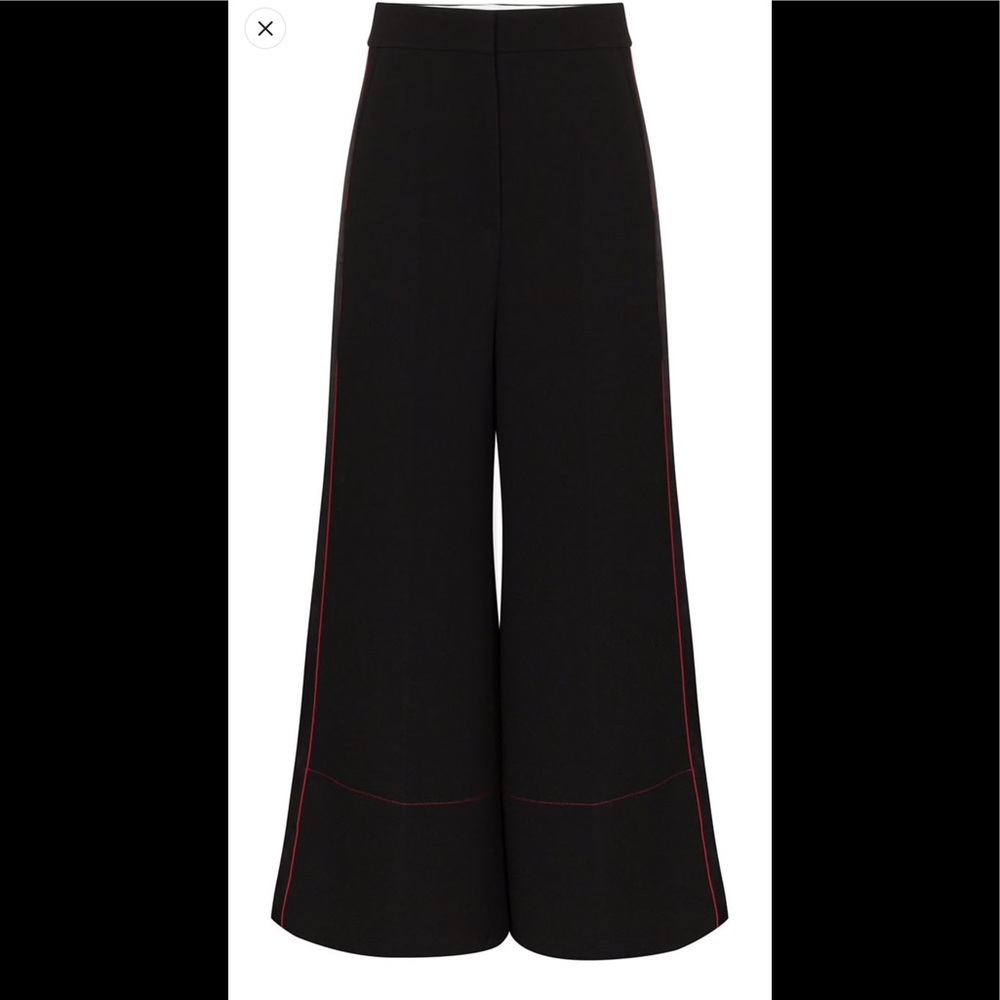 ROKSANDA 🥰👍🔥Black wide-leg cropped trousers pants ☝️🌹